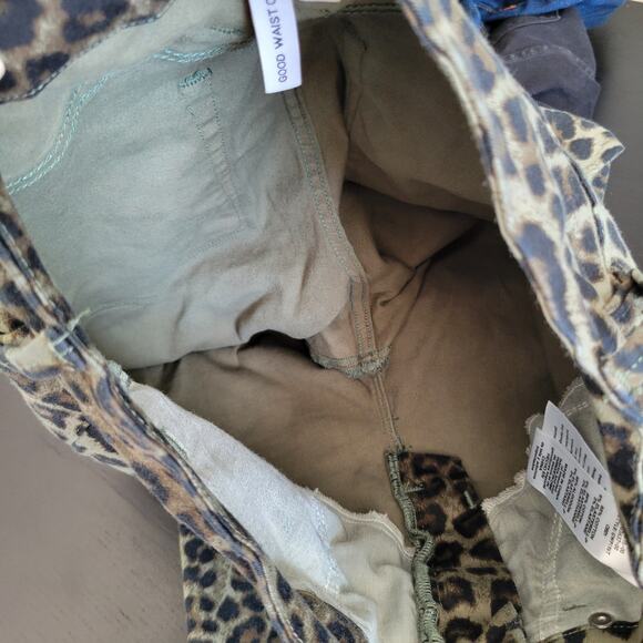 Good American Good Waist Crop Sage Leopard Print Skinny High Rise Women 27 - Picture 10 of 13